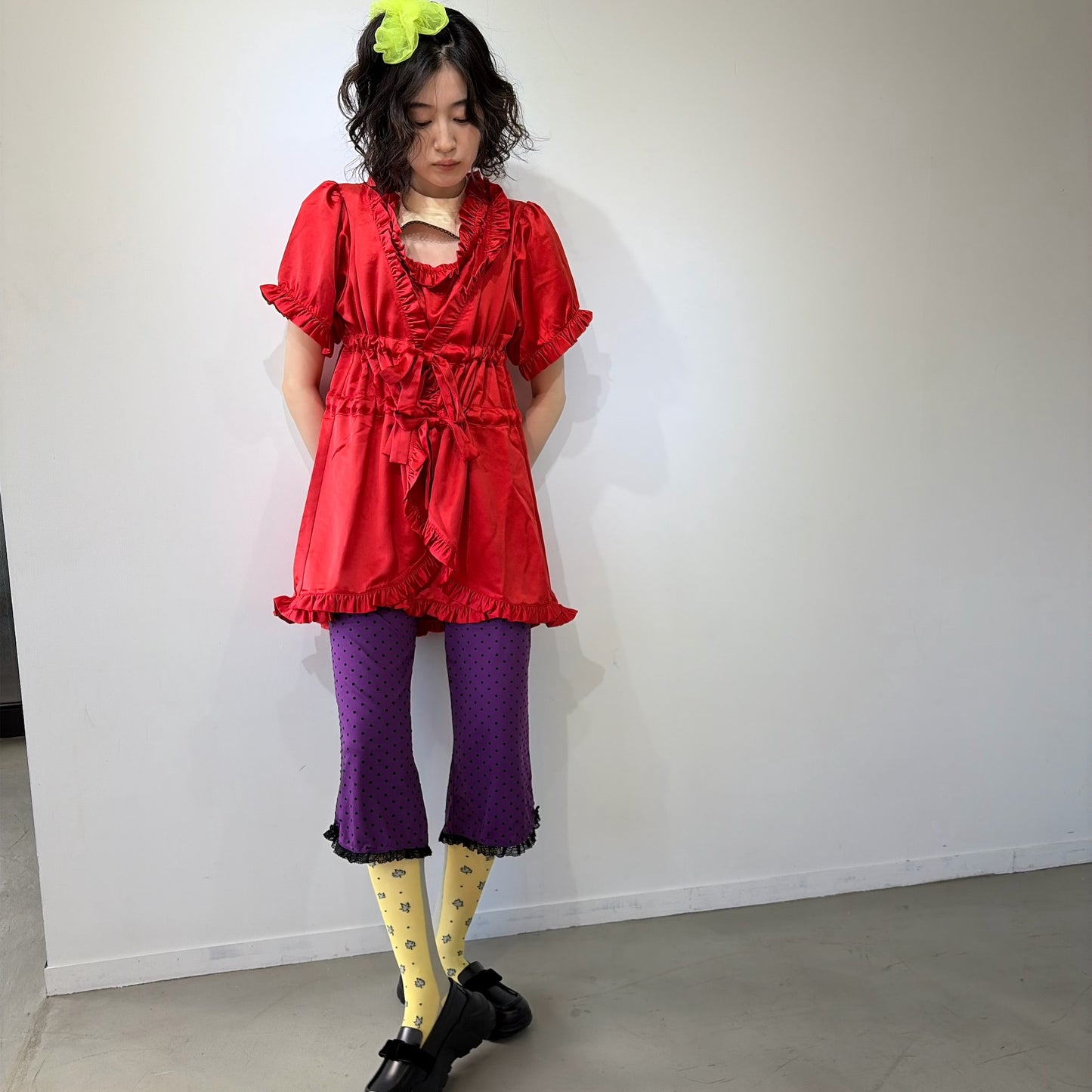 Babydoll Dress / Ribbon Red / ベビードールドレス