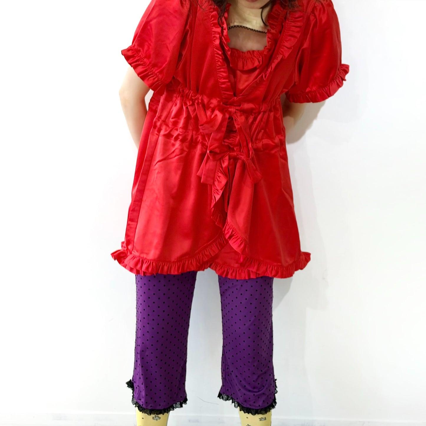 Babydoll Dress / Ribbon Red / ベビードールドレス