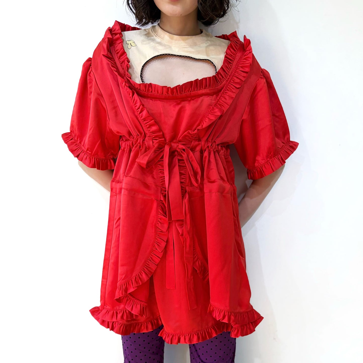 Babydoll Dress / Ribbon Red / ベビードールドレス