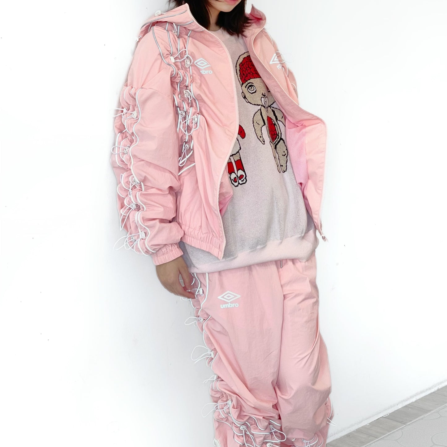MEDICAL BRAID PULLOVER KNIT / PINK / グラフィックニット