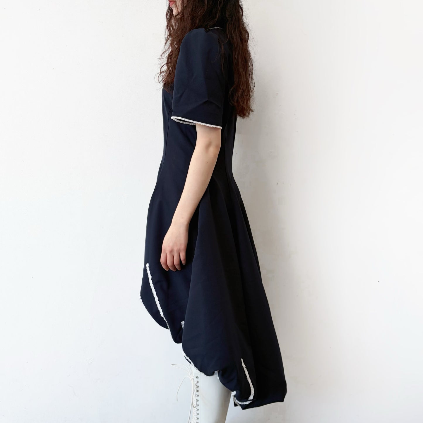 BALLOON DRESS / NAVY / バルーンドレス