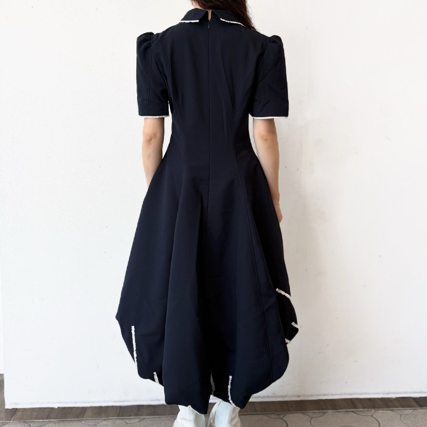 BALLOON DRESS / NAVY / バルーンドレス
