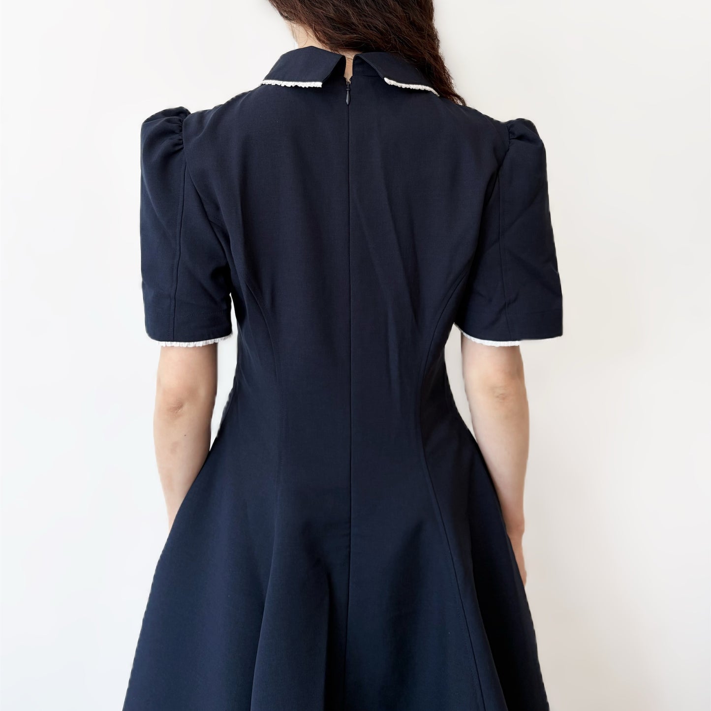 BALLOON DRESS / NAVY / バルーンドレス