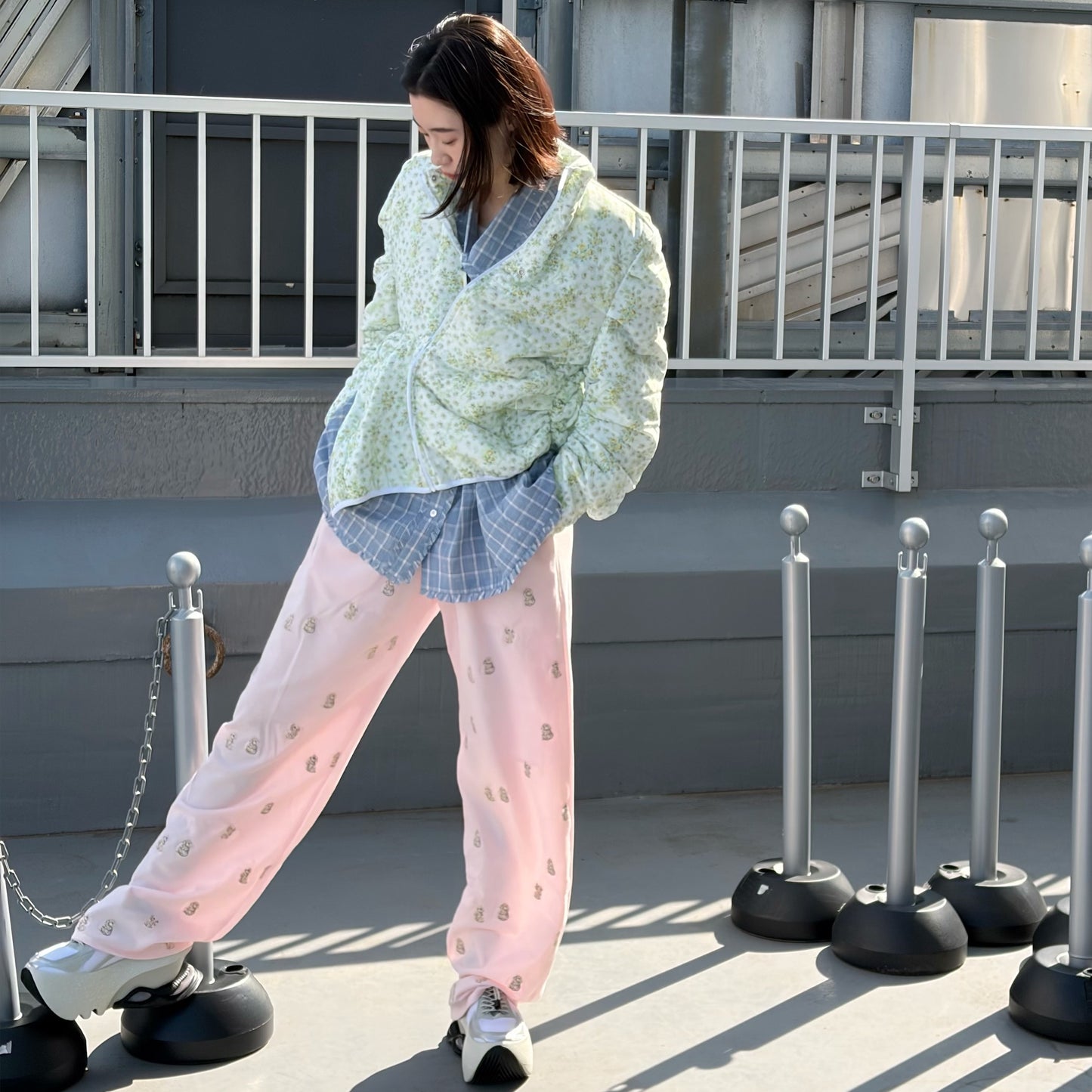 CONFUSING FLOWER LIGHT DOWN JACKET / LIGHT FLOWER / シェイプジャケット