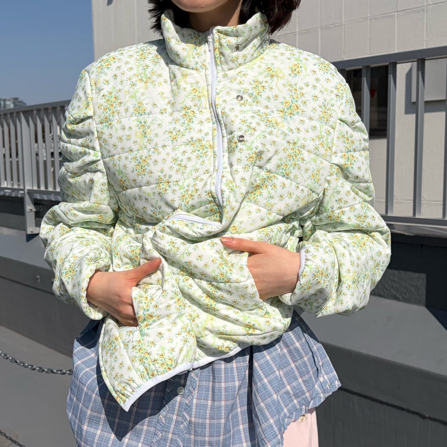 CONFUSING FLOWER LIGHT DOWN JACKET / LIGHT FLOWER / シェイプジャケット