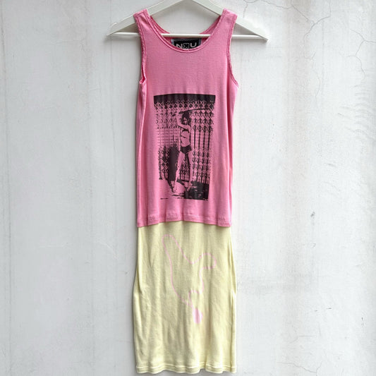 【GATEANDO POR TUS NUBES】TANK TOP DRESS / PINK / タンクトップドレス