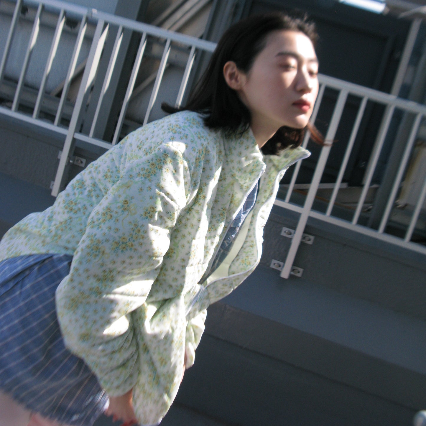 CONFUSING FLOWER LIGHT DOWN JACKET / LIGHT FLOWER / シェイプジャケット