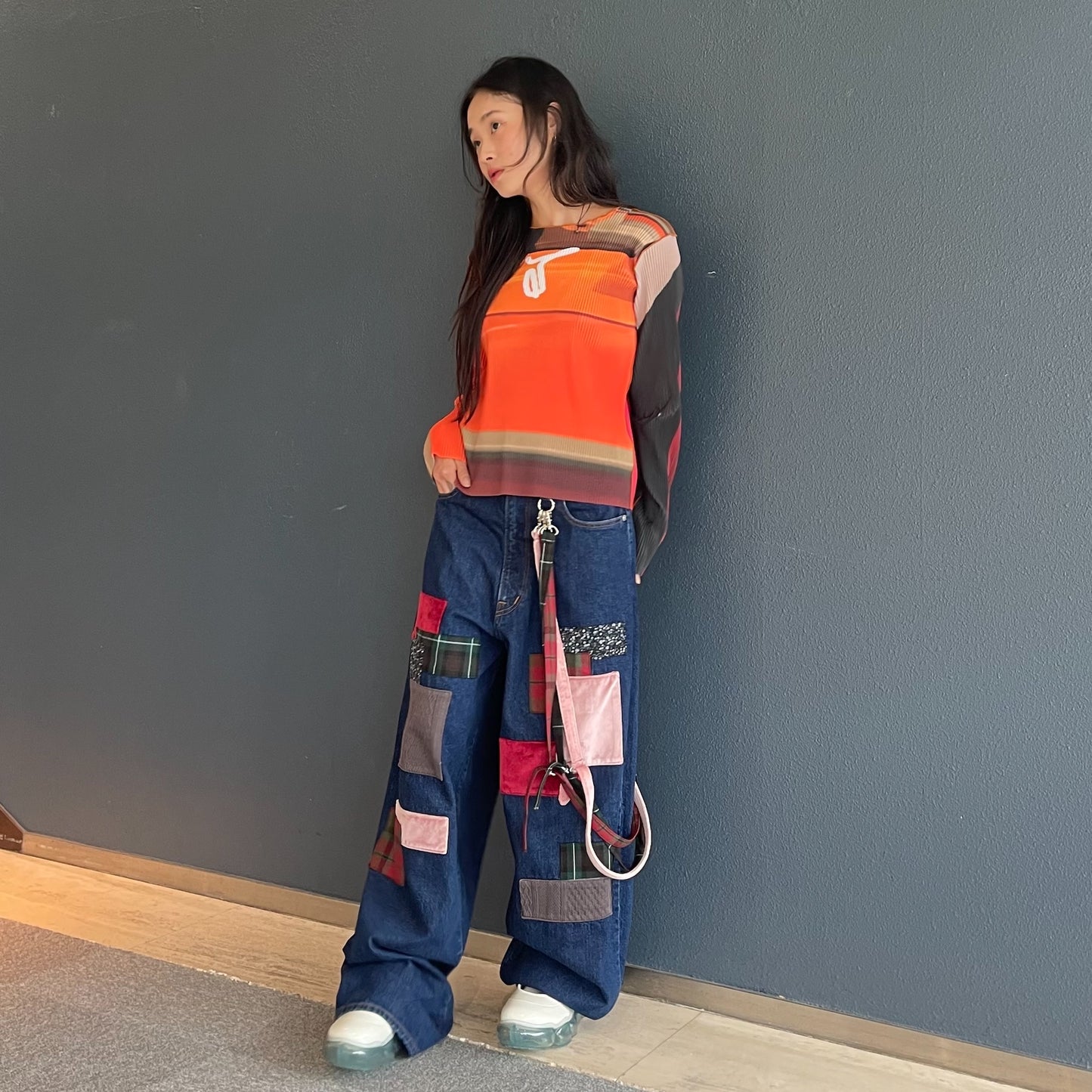 PATCHWORK DENIM PANTS BIO WASH WITH BLEACH / INDIGO DENIM / パッチワークデニム | シープ  / SHEEP | KIDILL