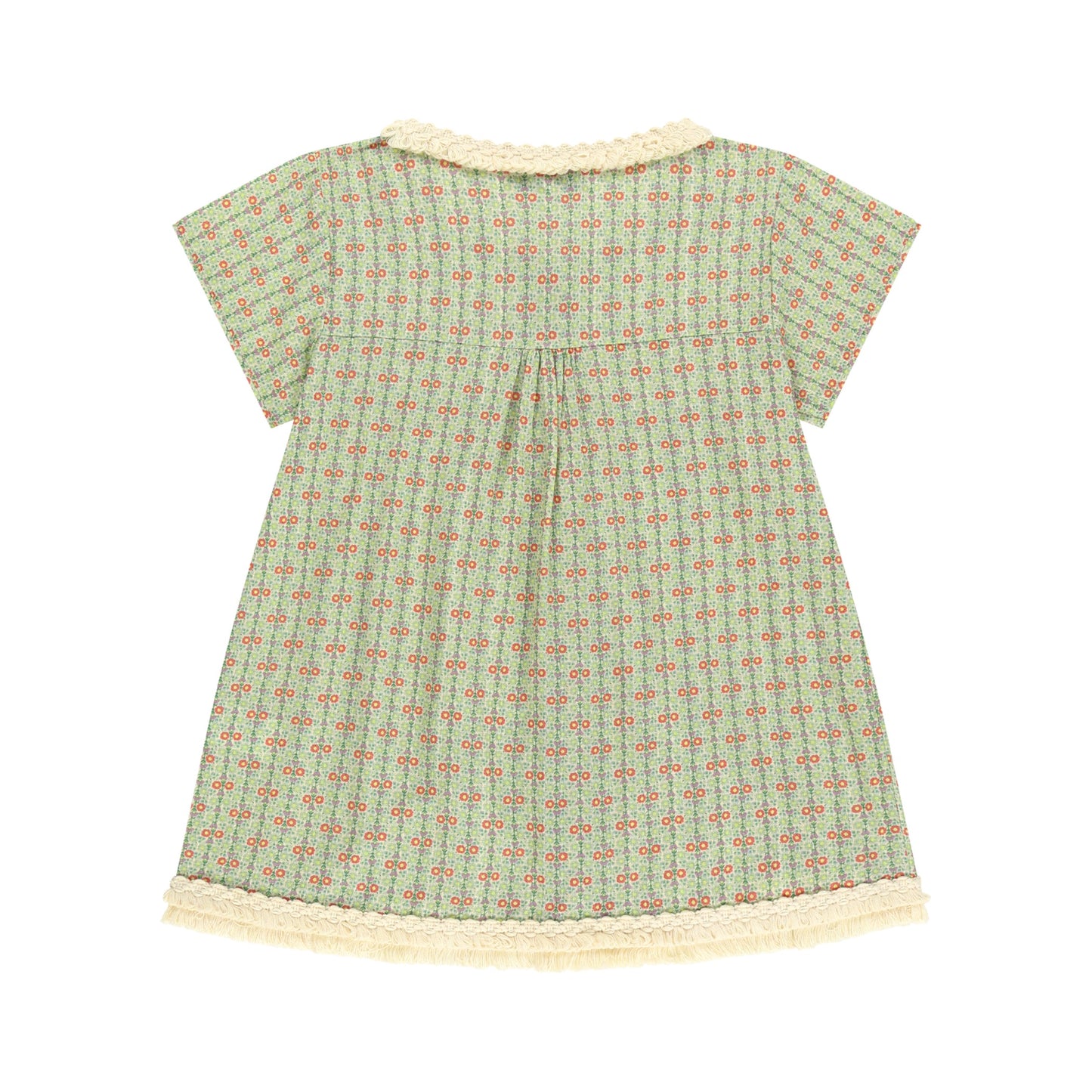 FRINGE SHIRRING BLOUSE / LIGHT GREEN / フリンジシャーリングブラウス