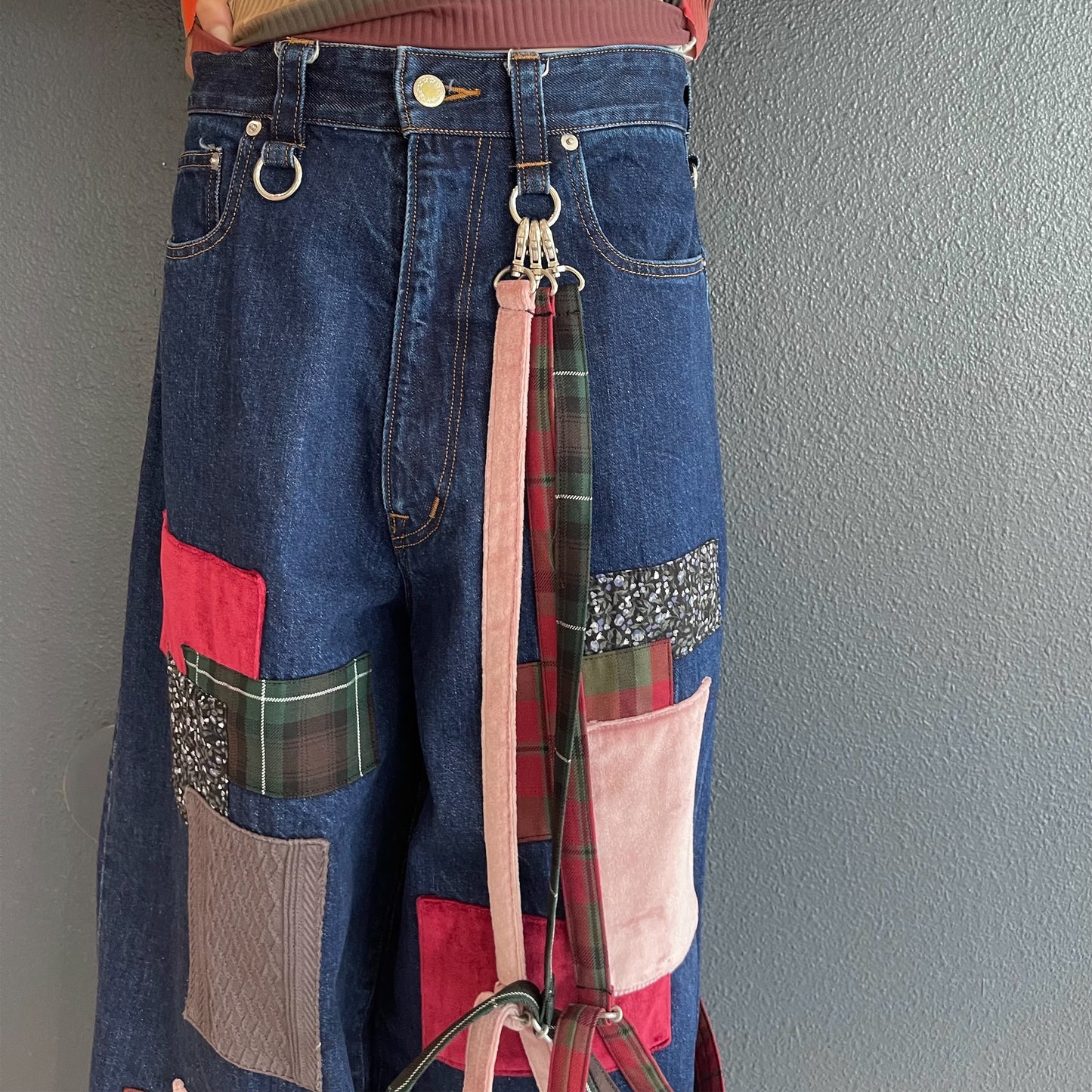 PATCHWORK DENIM PANTS BIO WASH WITH BLEACH / INDIGO DENIM / パッチワークデニム | シープ  / SHEEP | KIDILL