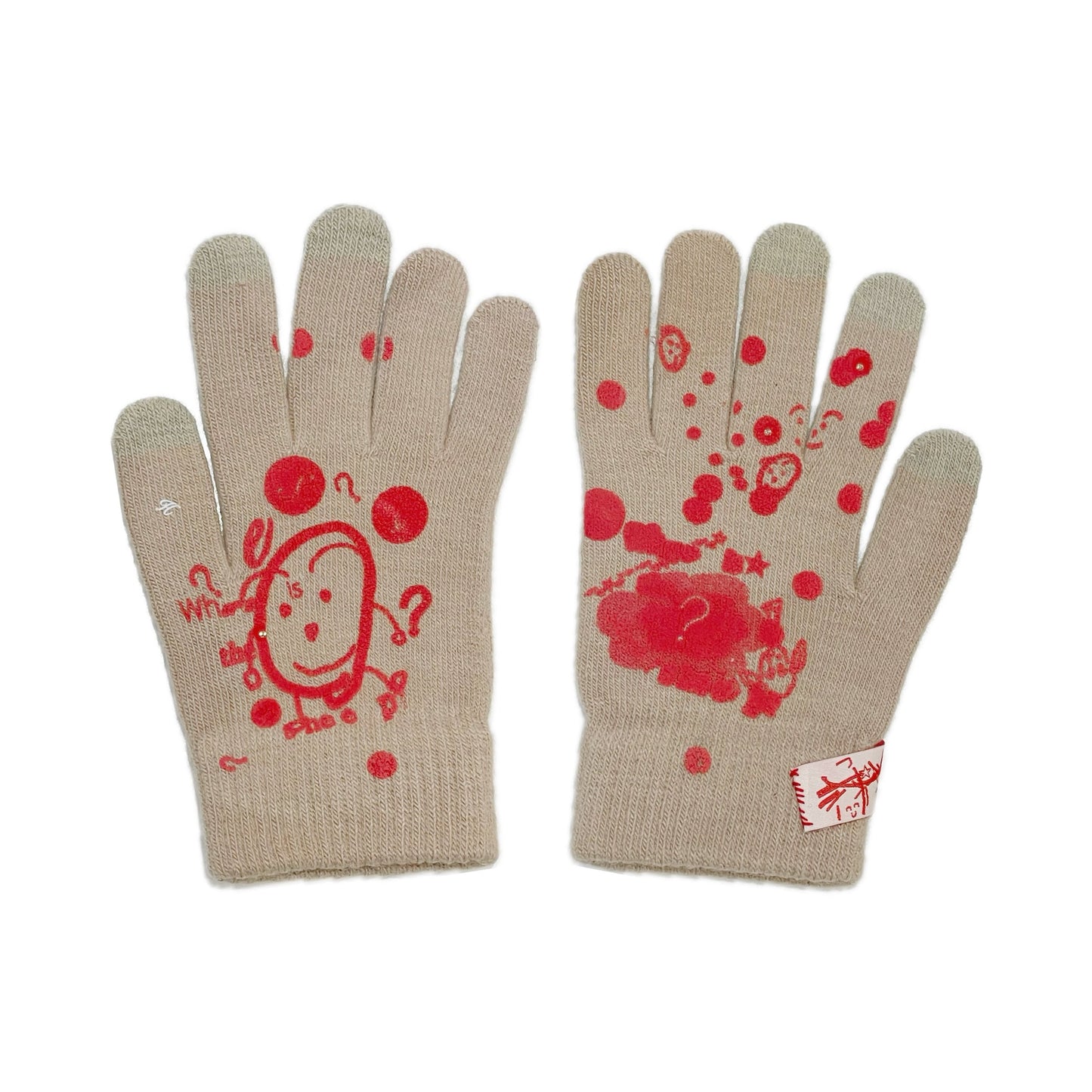 【SHEEP SOUVENIR】sheep vs winter knit glove / beige / 手袋