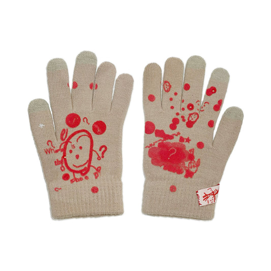 【SHEEP SOUVENIR】sheep vs winter knit glove / beige / 手袋