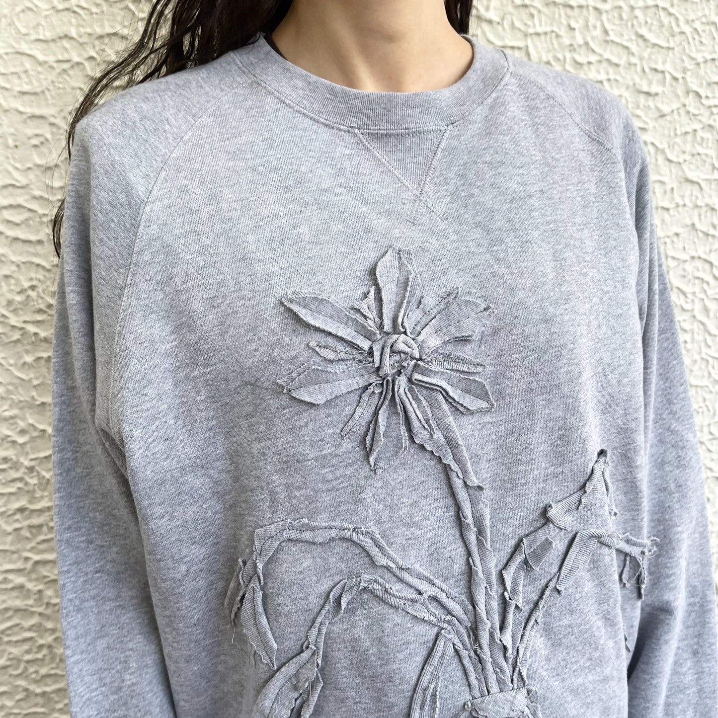 【TONII MONDO】-die flower sweat shirt / Gray / スウェットシャツ
