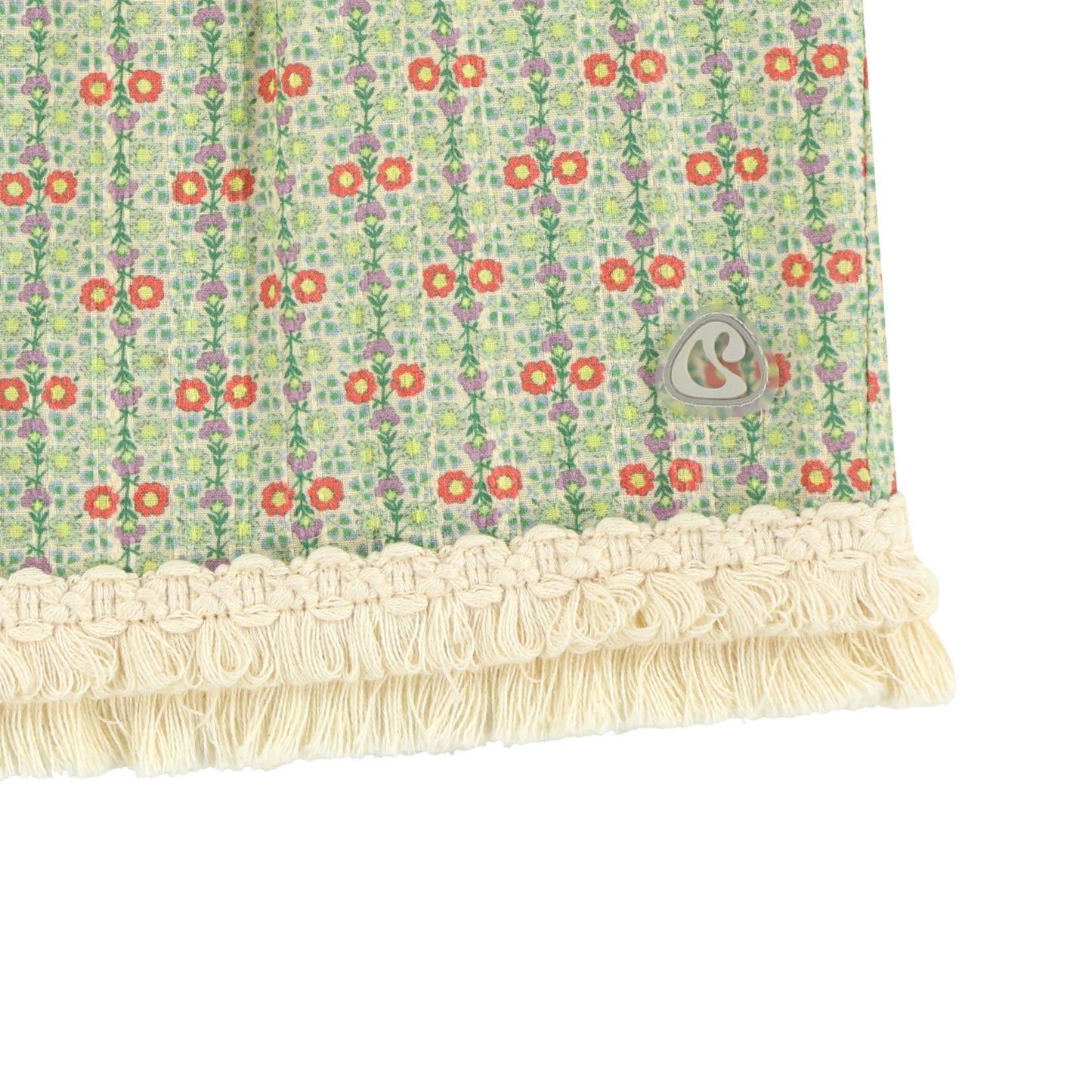 FRINGE SHIRRING BLOUSE / LIGHT GREEN / フリンジシャーリングブラウス