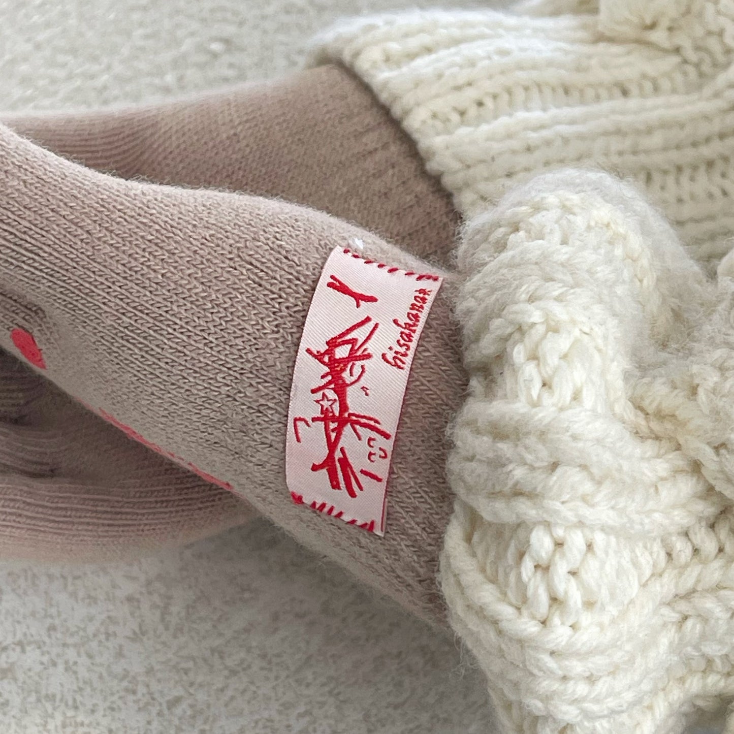 【SHEEP SOUVENIR】sheep vs winter knit glove / beige / 手袋