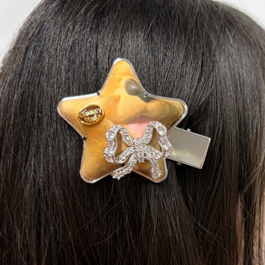 Puppet Print Series -hairclip / Panting Puppy / プリントヘアクリップ