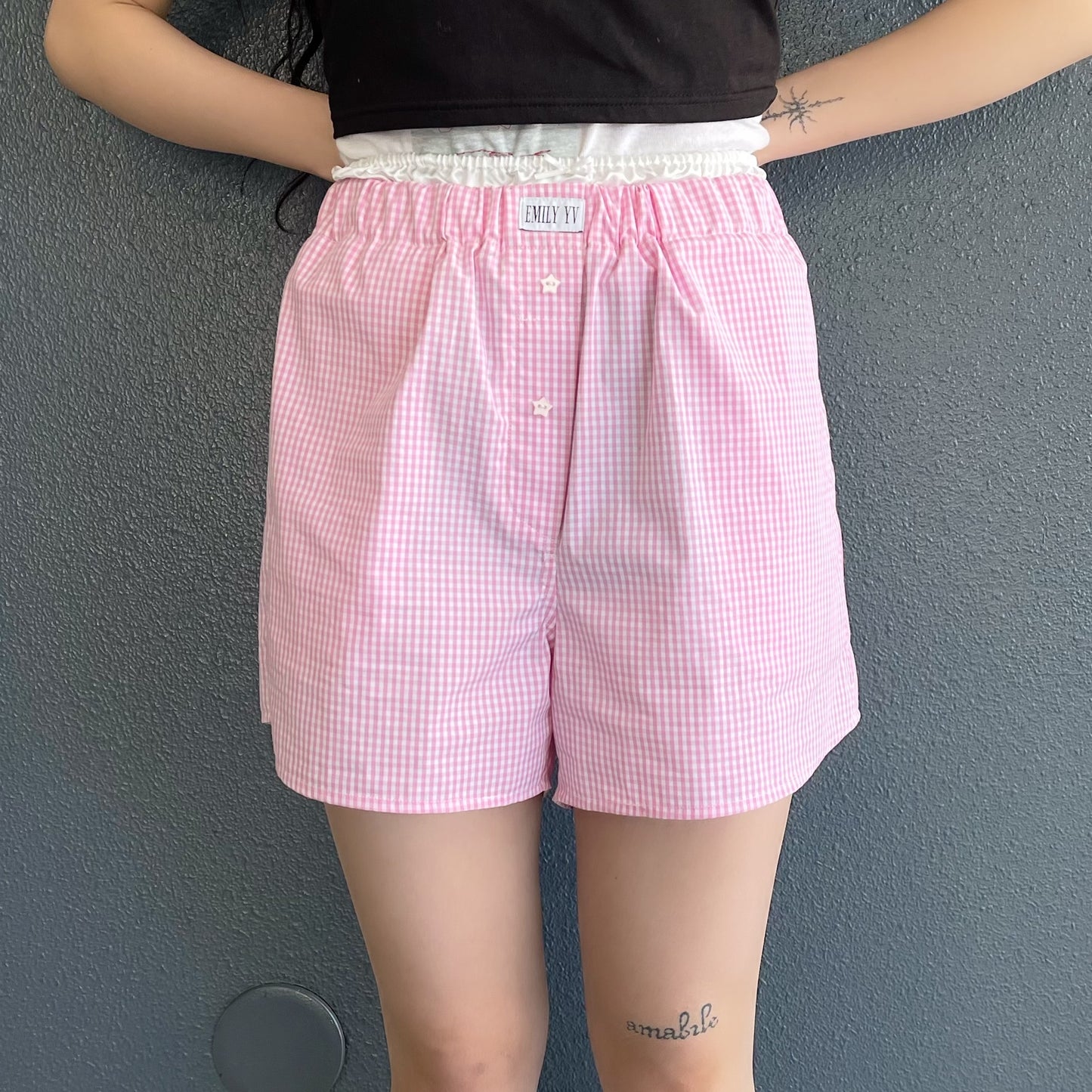 Brief boxers shorts / White×Pink / ボクサーショーツ
