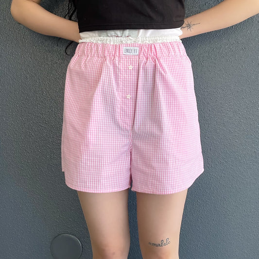 Brief boxers shorts / White×Pink / ボクサーショーツ