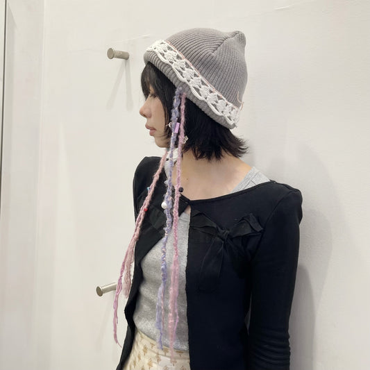 fairy beanie / Gray / フェアリーニットビーニー