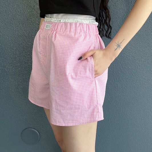 Brief boxers shorts / White×Pink / ボクサーショーツ