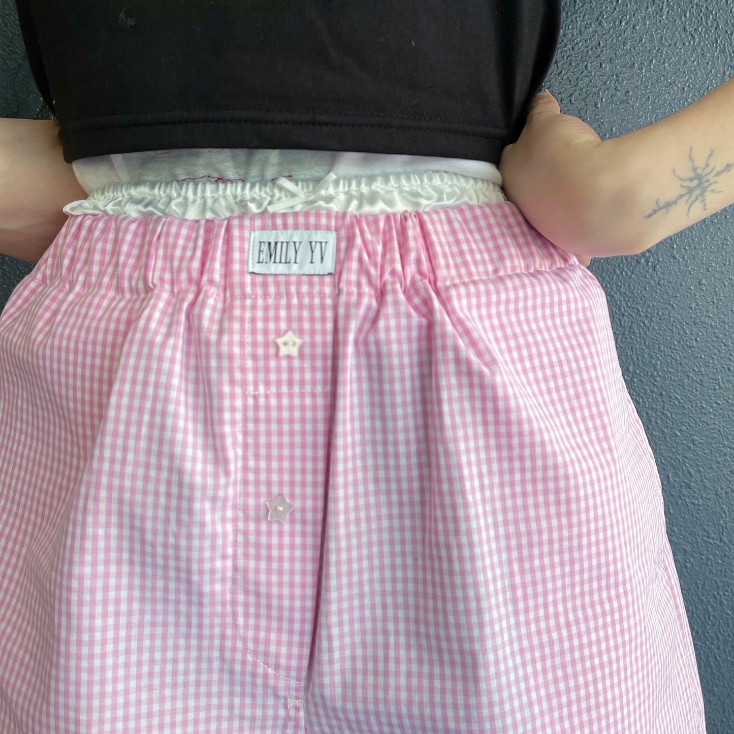 Brief boxers shorts / White×Pink / ボクサーショーツ