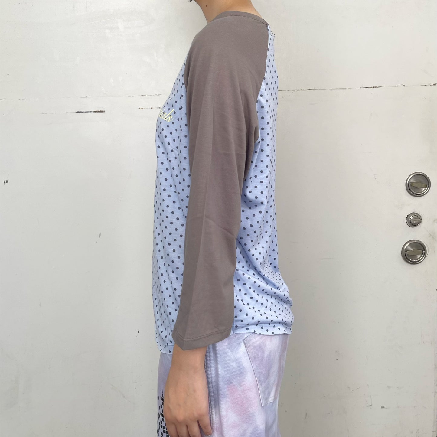 [F.E.E.S] dot raglan sleeve top / blue / ラグランスリーブドットトップ