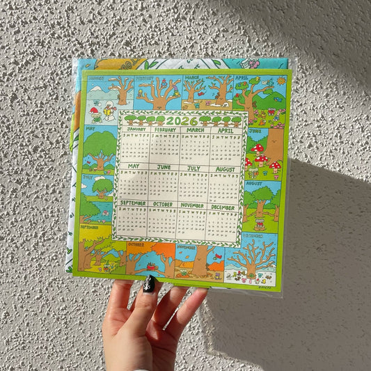 【Bird Pit】Enchanted Forest 2026 Calendar Scarf/Headband / カレンダースカーフ