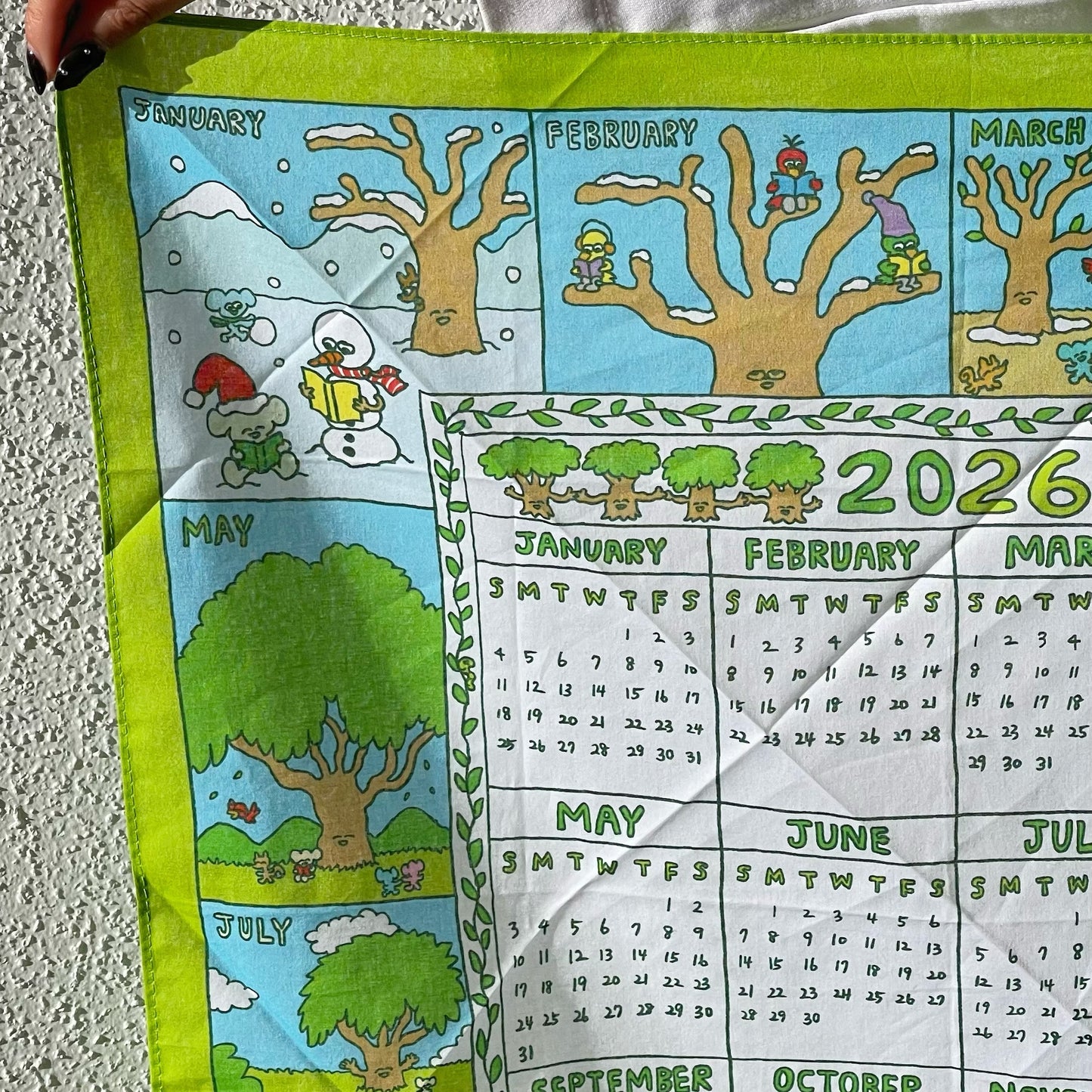 【Bird Pit】Enchanted Forest 2026 Calendar Scarf/Headband / カレンダースカーフ