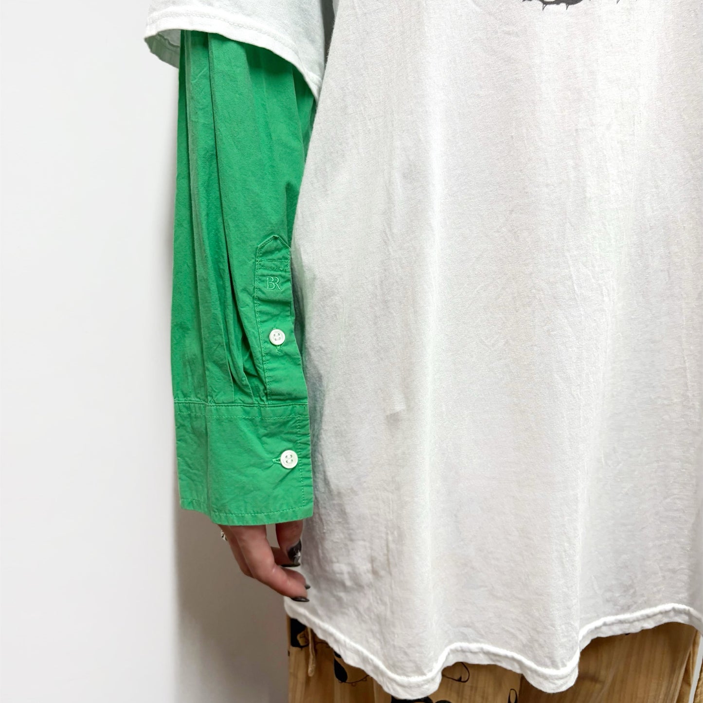 【GATEANDO POR TUS NUBES】NUBES T-SHIRT / WHITE / シャツレイヤードトップ