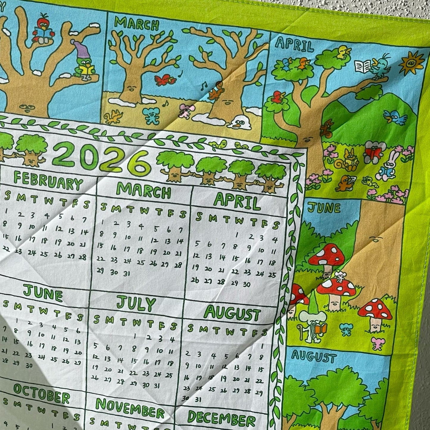【Bird Pit】Enchanted Forest 2026 Calendar Scarf/Headband / カレンダースカーフ