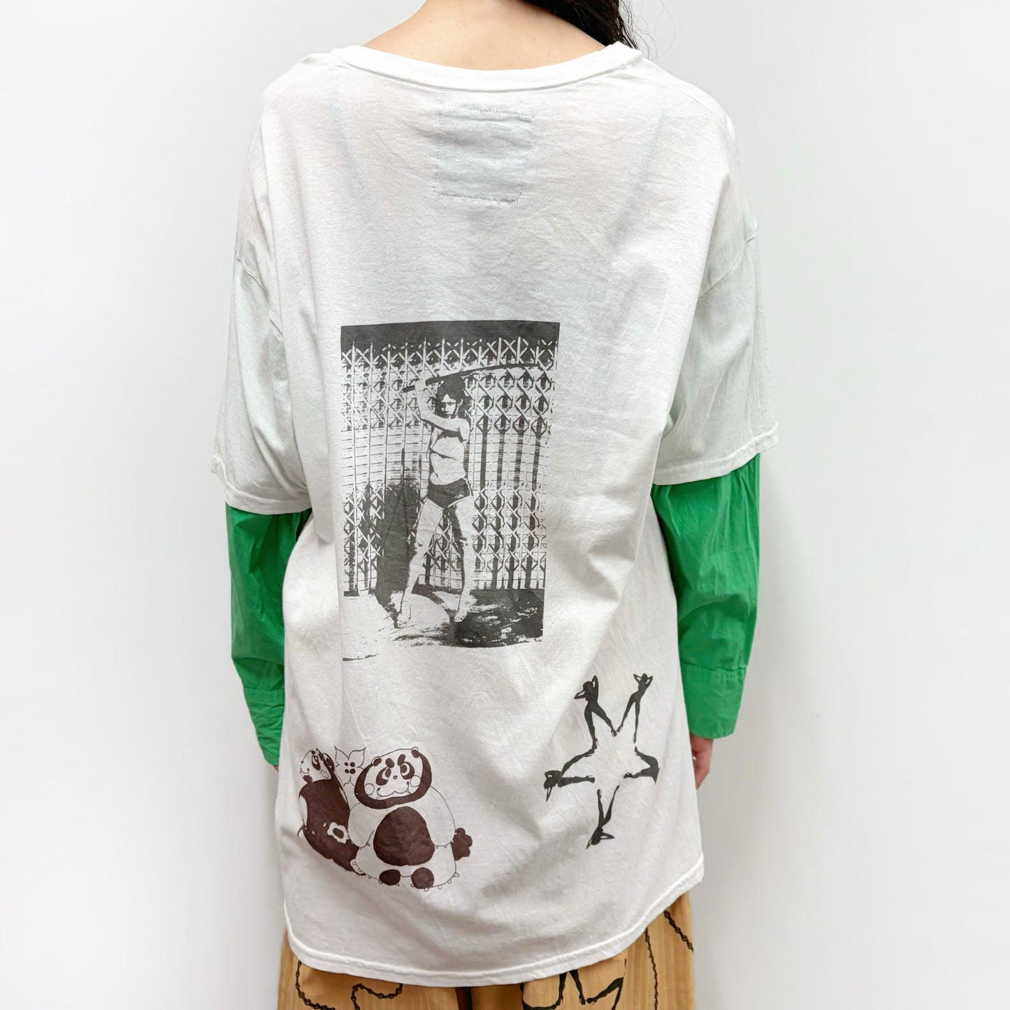 【GATEANDO POR TUS NUBES】NUBES T-SHIRT / WHITE / シャツレイヤードトップ