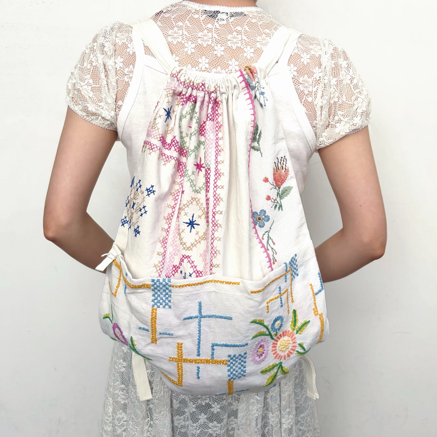TABLECLOTH drawstring backpack / テーブルクロスバックパック