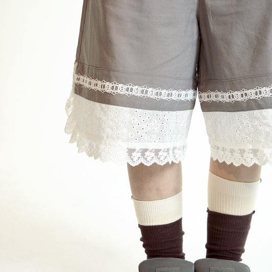 LACE SHORTS /  COCOA / レースショーツ