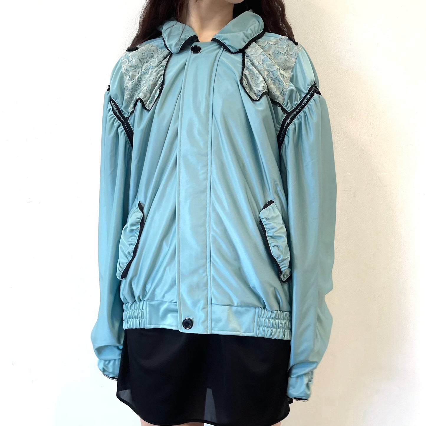 NICKERS BLOUSON / TURQUOISE / サテンブルゾンジャケット