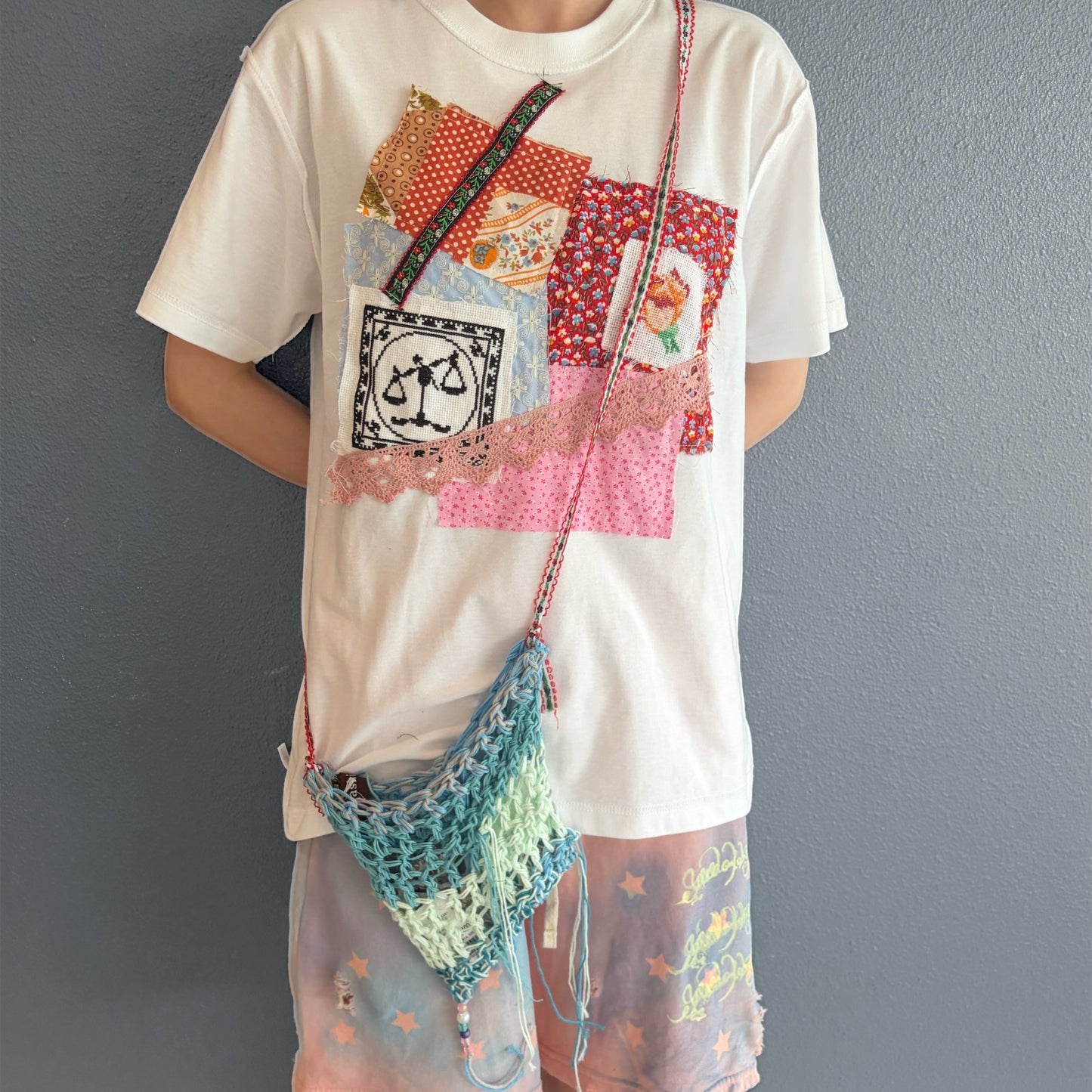Knit mini bag C / ニットミニバッグ