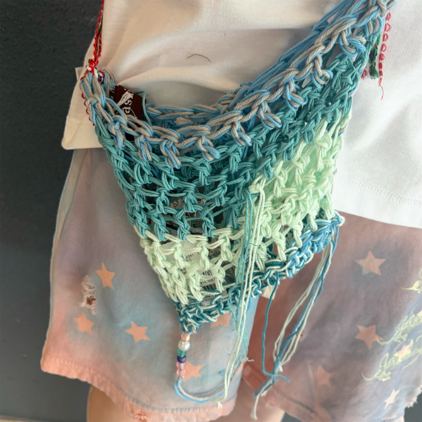 Knit mini bag C / ニットミニバッグ