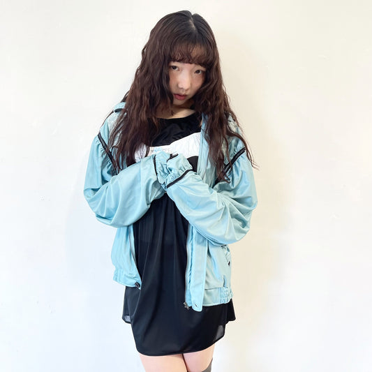 NICKERS BLOUSON / TURQUOISE / サテンブルゾンジャケット