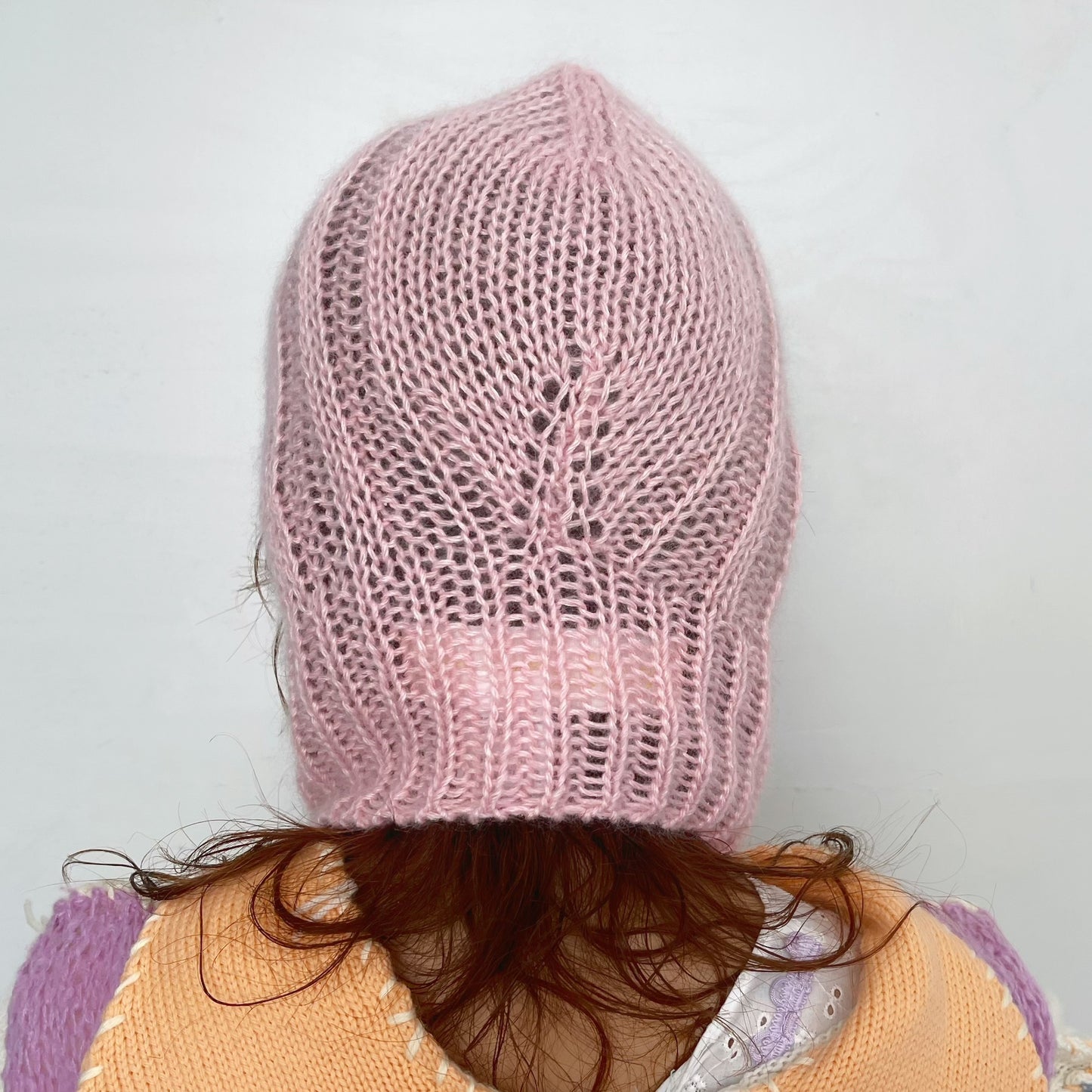 MIKAN silk mohair balaclava / pink / シルクモヘアバラクラバ