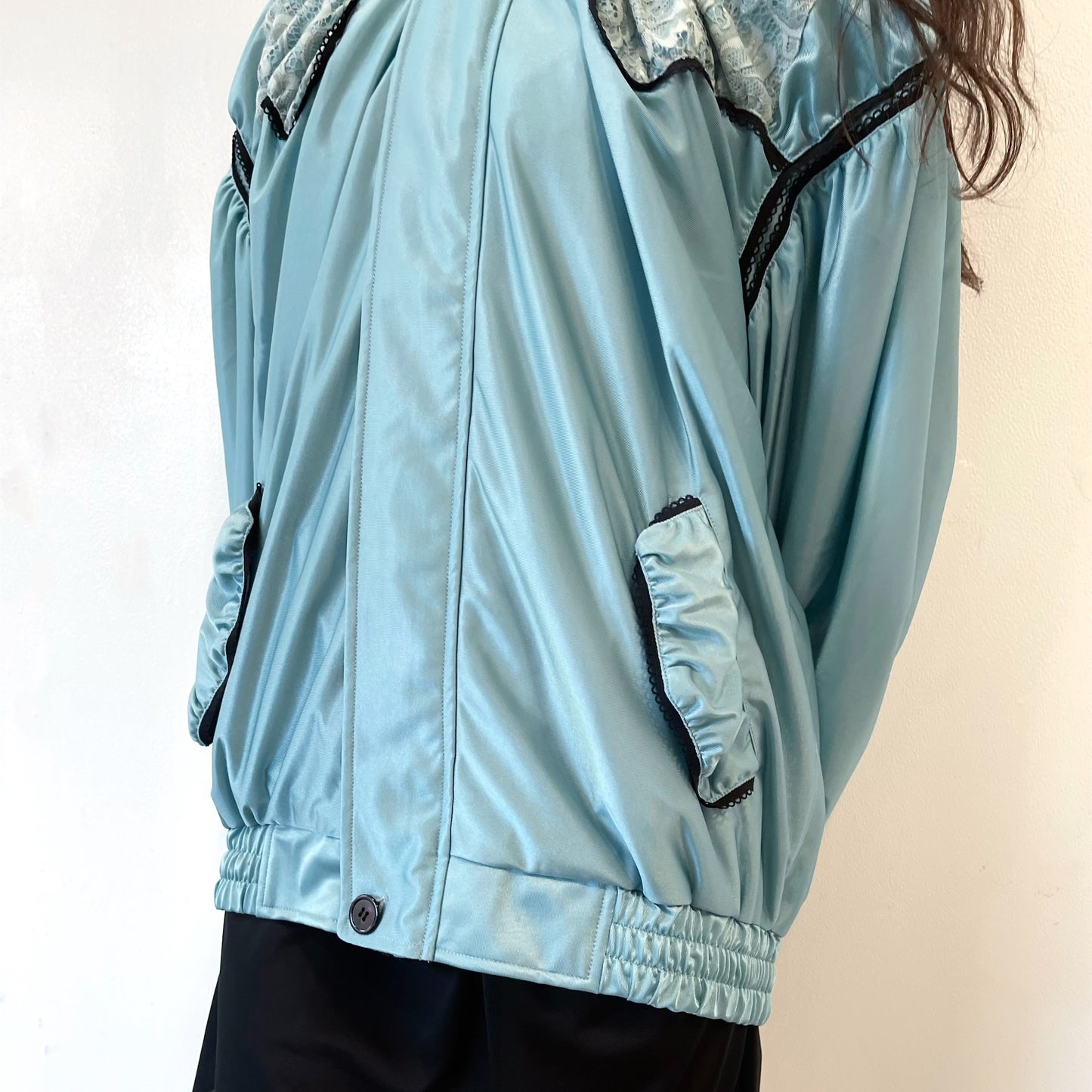 NICKERS BLOUSON / TURQUOISE / サテンブルゾンジャケット