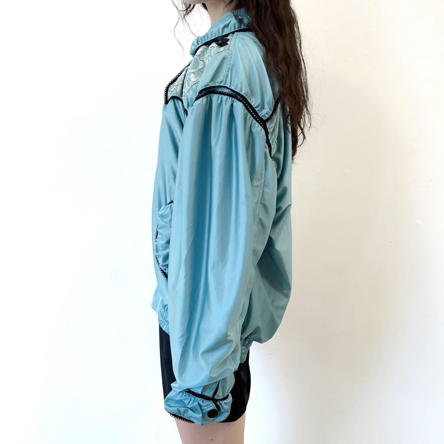 NICKERS BLOUSON / TURQUOISE / サテンブルゾンジャケット