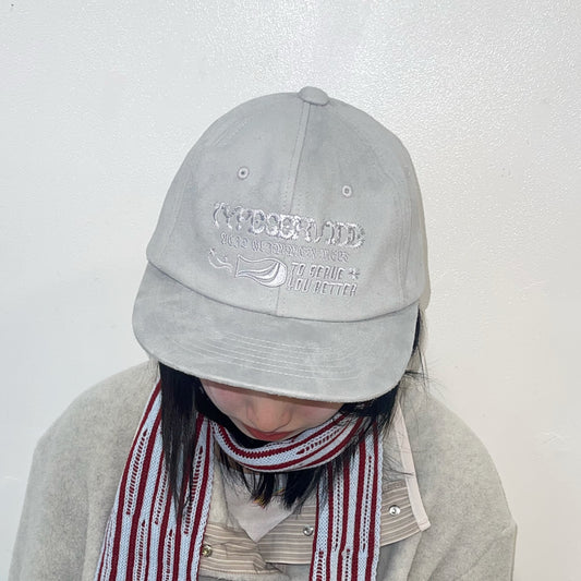 Graphic Suede Cap / Gray / グラフィックスエードキャップ