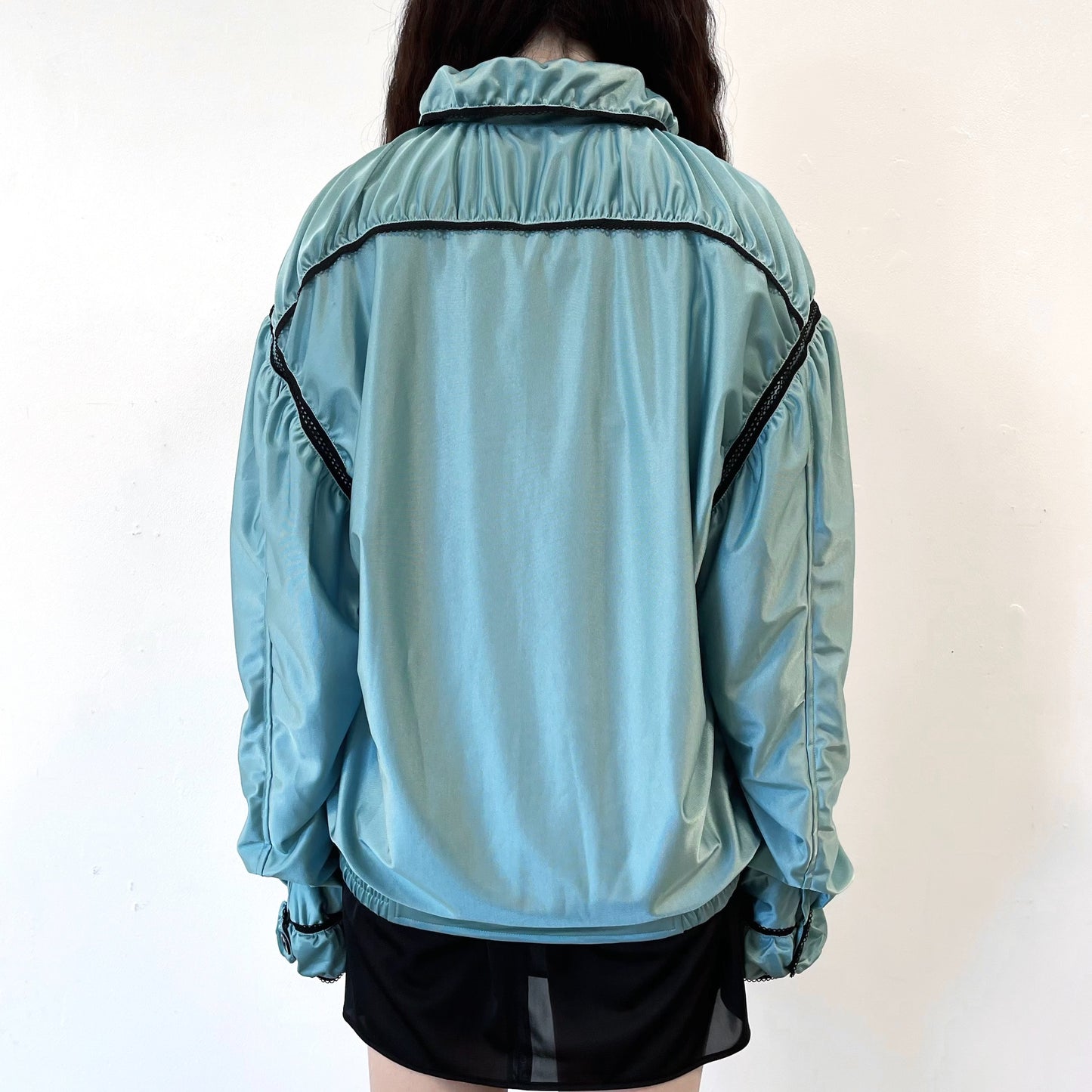 NICKERS BLOUSON / TURQUOISE / サテンブルゾンジャケット