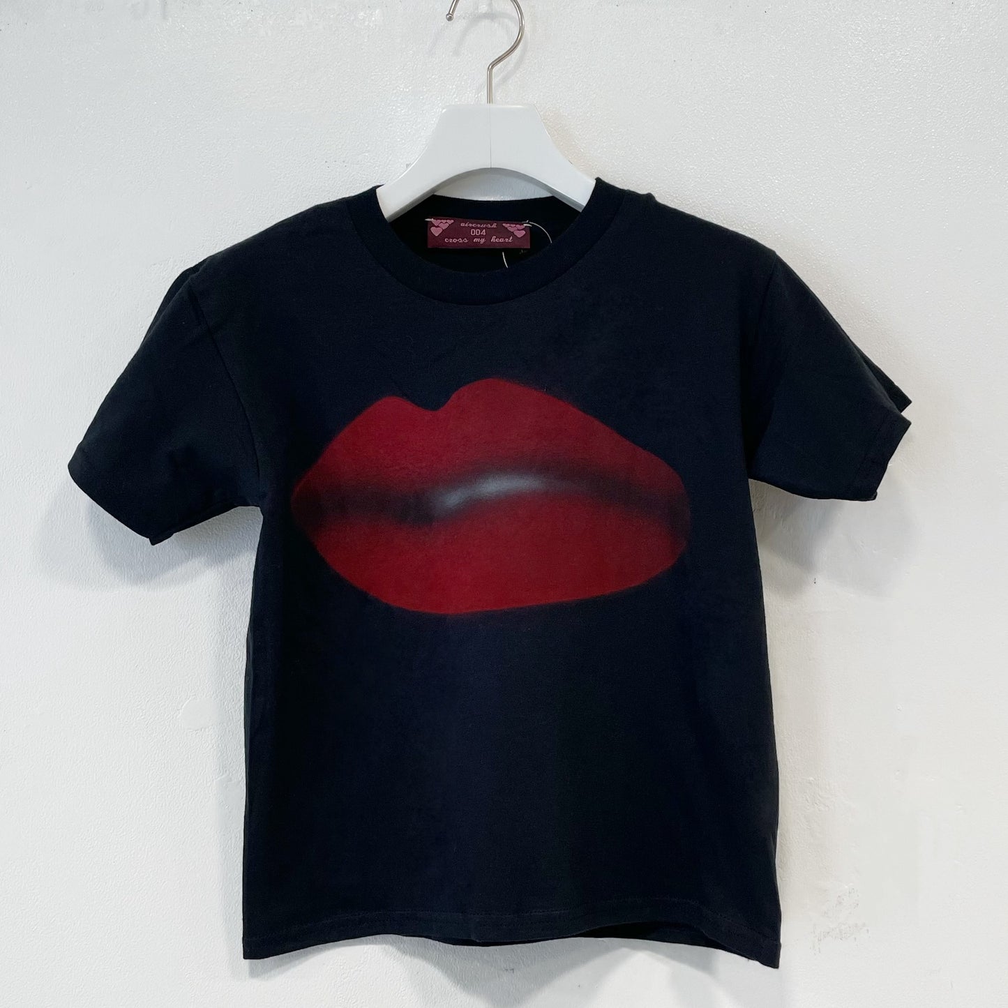 Black lips tee S / エアブラシTシャツ