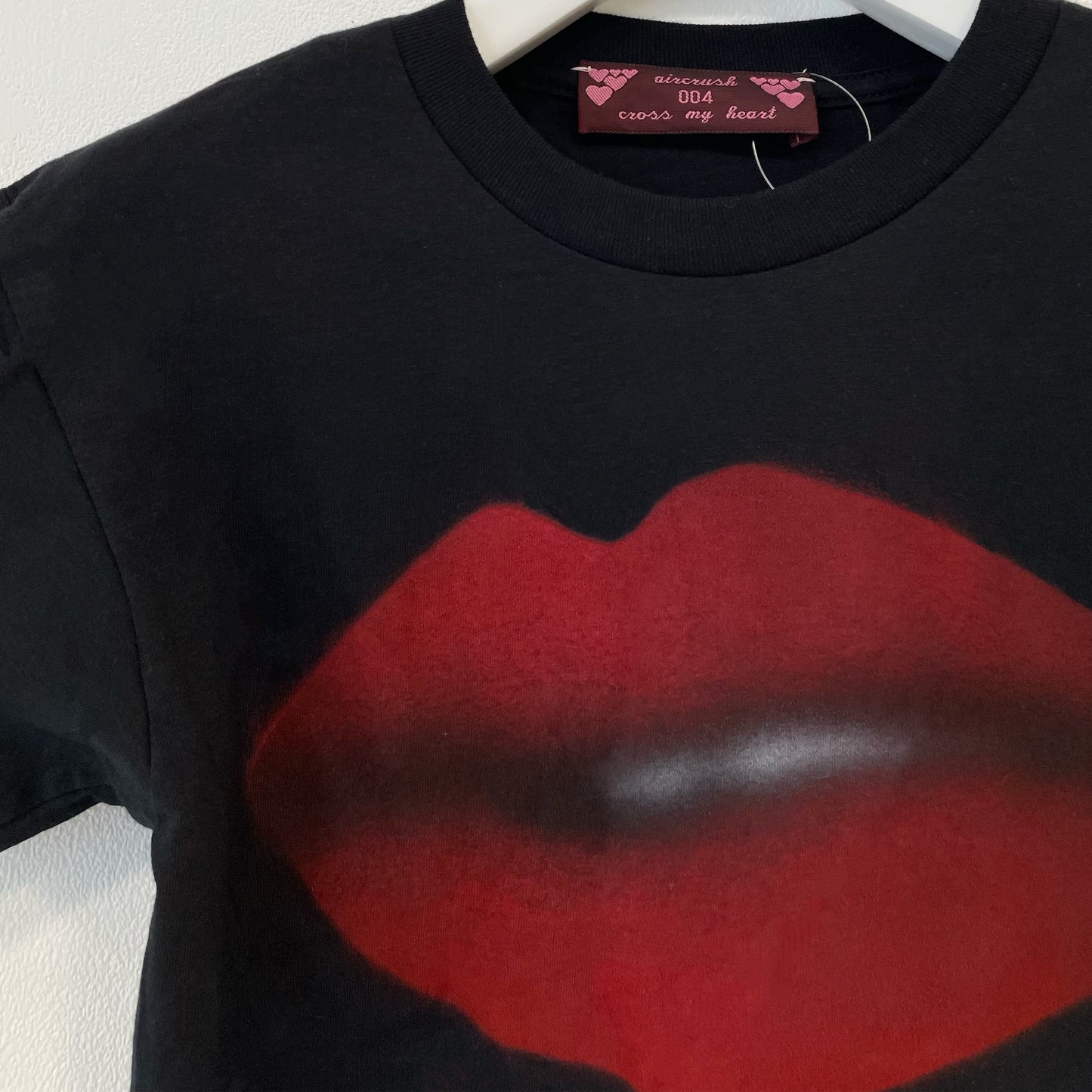 Black lips tee S / エアブラシTシャツ