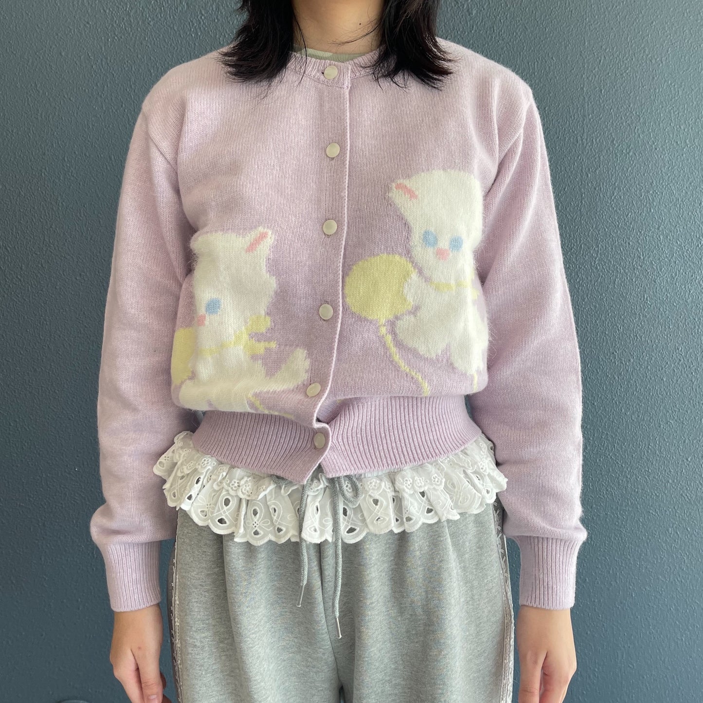 Cassie Cardigan / Lilac / ベイビーキャットカーディガン