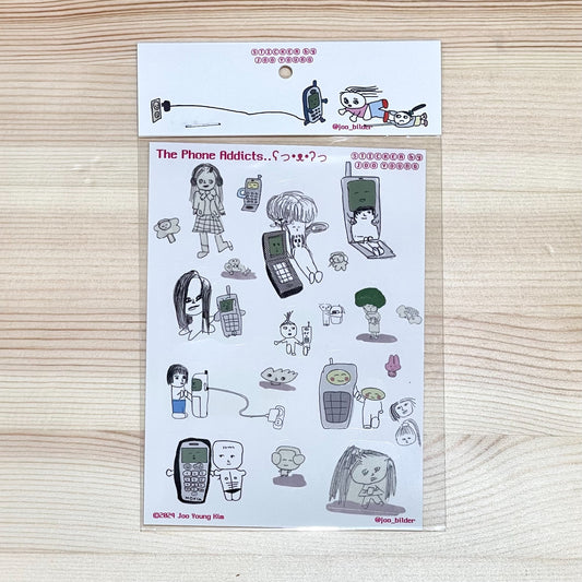 【Jooyoung Kim】The Phone addicts sticker / ステッカー