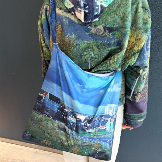 taffeta print shoulder bag / ski x house / タフタプリントショルダーバッグ