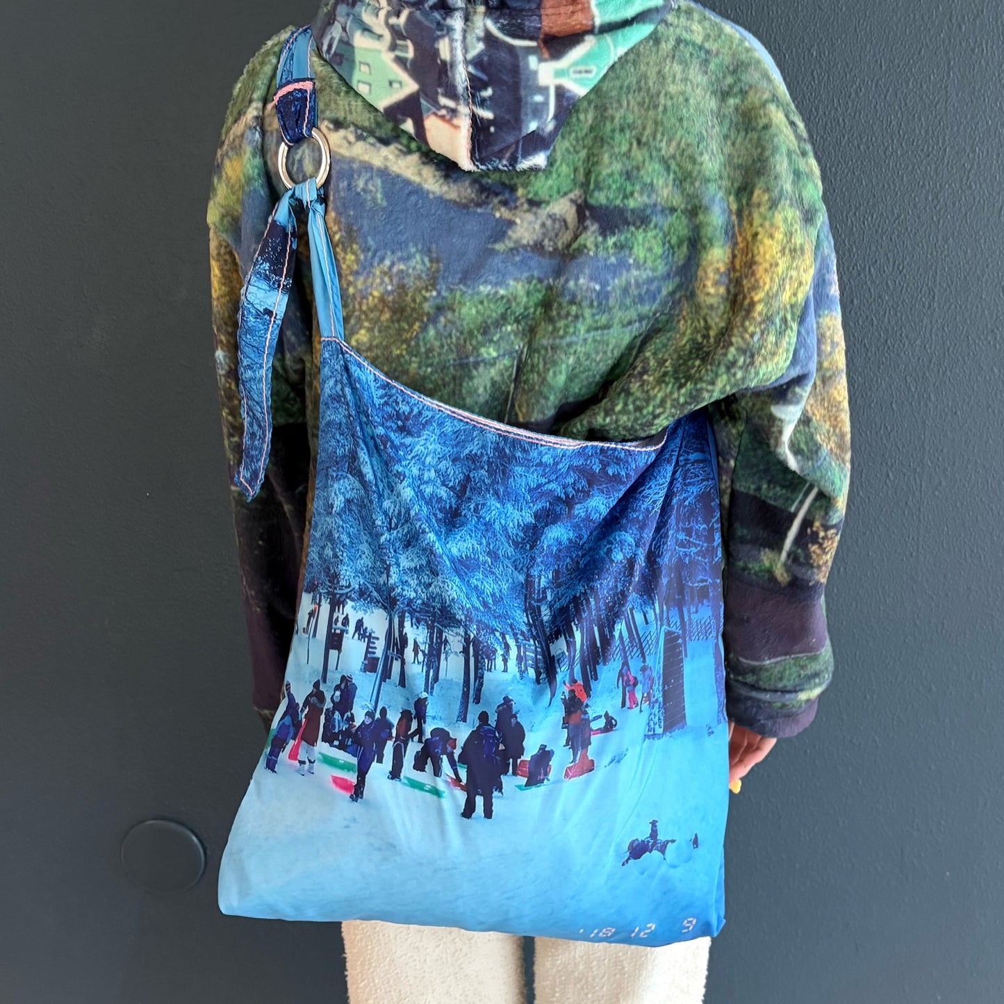 taffeta print shoulder bag / ski x house / タフタプリントショルダーバッグ