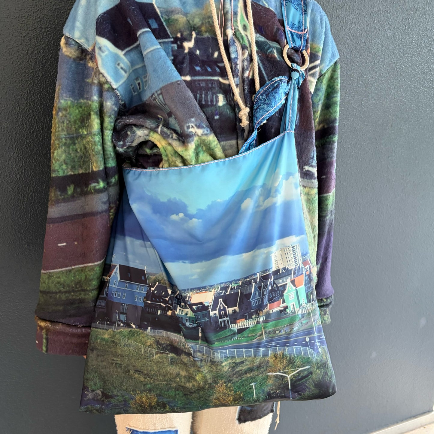 taffeta print shoulder bag / ski x house / タフタプリントショルダーバッグ