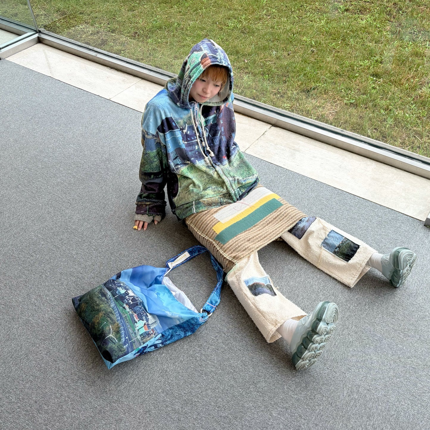 taffeta print shoulder bag / ski x house / タフタプリントショルダーバッグ